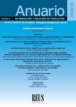 Anuario de Mediación y solución de conflictos 2018-2019