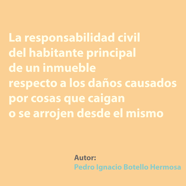 La responsabilidad civil del habitante principal de un inmueble respecto a los daños causados por cosas que caigan o se arrojen desde el mismo