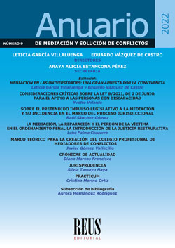 Anuario de Mediación y solución de conflictos 2021