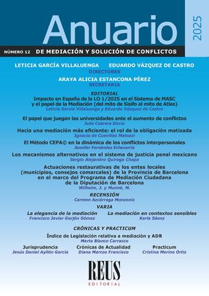 Anuario de mediación y solución de conflictos